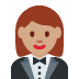 🤵🏽‍♀️ woman in tuxedo: medium skin tone display on Twitter